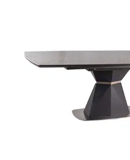 Jedálenské stoly AGBA, rozkladací jedálenský stôl, mramor / antracit