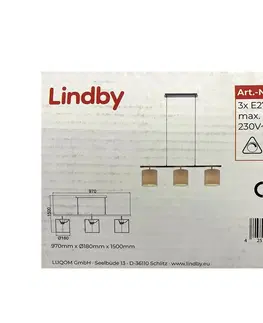 Svietidlá Lindby Lindby - Luster na lanku ZALIA 3xE27/60W/230V 