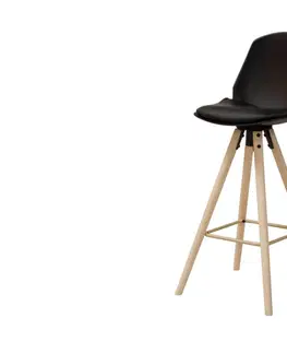 Barové stoličky Dkton Dizajnová barová stolička Nerea, čierna