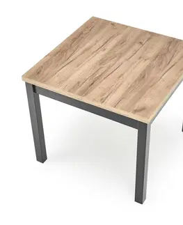 Jedálenské stoly Rozkladací jedálenský stôl TIAGO KWADRAT Halmar Dub craft