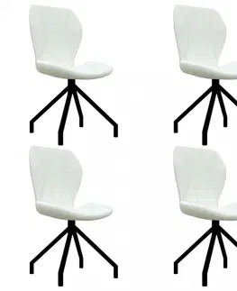 Jedálenské stoličky a kreslá Jedálenská stolička 4 ks umelá koža Dekorhome Sivá