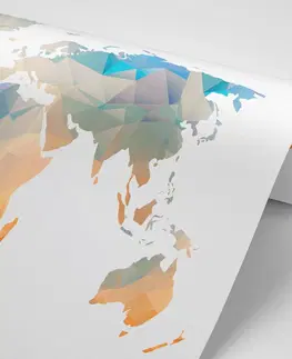 Samolepiace tapety Samolepiaca tapeta polygonálna mapa sveta