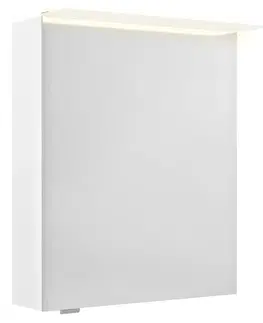Kúpeľňový nábytok SAPHO - LINEX galérka s LED osvetlením, 60x70x15cm, ľavá/pravá. biela LX060-0030