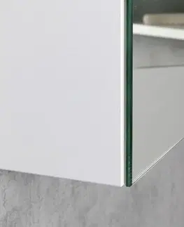 Kúpeľňový nábytok Bruckner - NEON galérka, dvojité zrkadlo, 600x665, biela 501.200.0