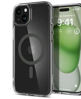 Puzdrá na mobilné telefóny Zadný kryt Spigen Ultra Hybrid MagSafe pre Apple iPhone 15, grafitová ACS06804