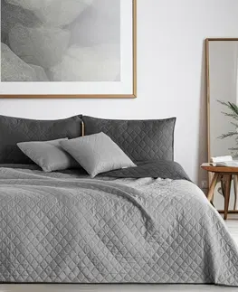 Prikrývky na spanie DecoKing Prehoz na posteľ Axel antracit, strieb., 220 x 240 cm