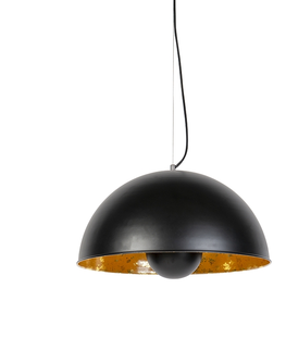 Zavesne lampy Priemyselná závesná lampa čierna so zlatom 50 cm - Magna Eglip