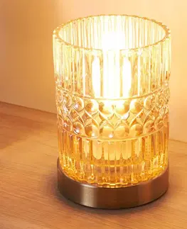 Stolové lampy Pauleen Pauleen Crystal Elegance stolová lampa zo skla