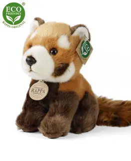 Plyšové hračky RAPPA - Plyšová panda červená sediaci 18 cm ECO-FRIENDLY