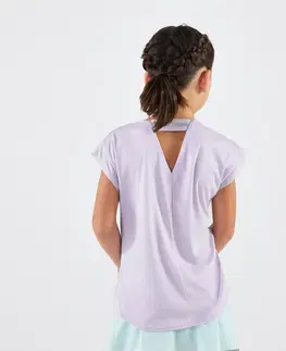 bedminton Dievčenské tričko TTS Soft na tenis fialové