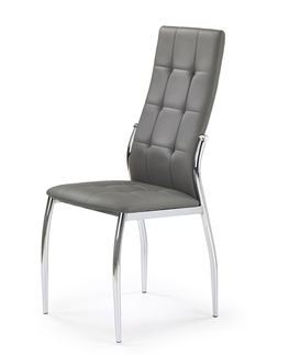Jedálenské stoličky HALMAR K209 jedálenská stolička sivá / chróm