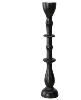 Svietniky a stojany na sviečky Svietnik na dlhé sviečky Noir, Výška: 33cm