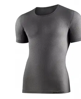 Pánske tričká Unisex termo tričko Brubeck s krátkym rukávom Grey - L