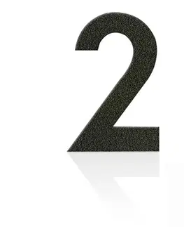 Číslo domu Heibi Čísla z ušľachtilej ocele číslica 2 kávová hnedá