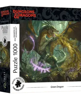 Hračky puzzle TREFL - Prime puzzle 1000 UFT - Hon na zeleného draka / Hasbro Dungeons & Dragons