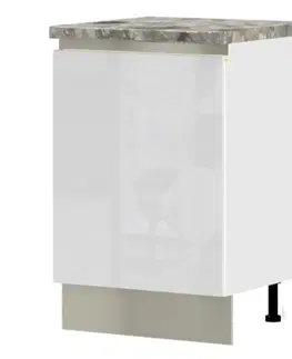 Kuchynské skrinky stojace Kuchynská skrinka Infinity R-60-1K/5 Crystal White
