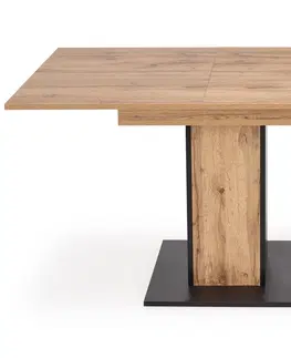 Jedálenské stoly HALMAR Dolomit rozkladací jedálenský stôl dub wotan / čierna