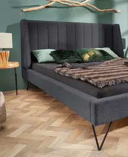 Postele LuxD Dizajnová posteľ Phoenix 180 x 200 cm antracit