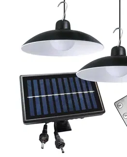 Záhradné lampy  SADA 2x LED Stmievateľné solárne závesné svietidlo LED/6W/3,7V 2000 mAh IP44 + DO 
