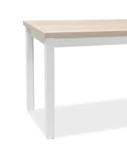 Jedálenské stoly BONO jedálenský stôl 100x60 cm, dub Sonoma / biela