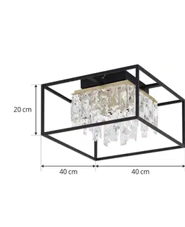 Stropné svietidlá Lucande Stropné svietidlo Lucande Kassi LED 3 000 K, stmievateľné, krištáľová