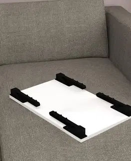 Písacie stoly DUNN skladací stolík na laptop, biela 