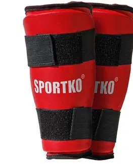 Boxerské chrániče Chrániče holene SportKO 332 červená - XL