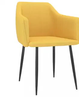Jedálenské stoličky a kreslá Jedálenská stolička 2 ks látka / kov Dekorhome Svetlosivá