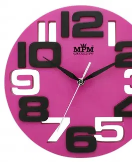 Hodiny Nástenné hodiny MPM, 3064.23 - ružová, 25cm