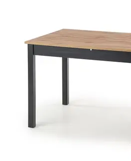 Jedálenské stoly HALMAR Greg rozkladací jedálenský stôl dub wotan / čierna