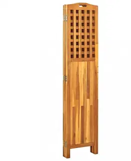 Paravány Paraván akáciové drevo Dekorhome 121,5x180 cm (3-dílný)