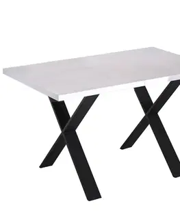 Jedálenské stoly Jedálenský stôl X-210 Biely lesk