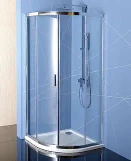 Sprchové dvere POLYSAN - EASY LINE štvrťkruhová sprchová zástena 900x900, L/R, čire sklo EL2615