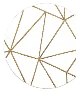 Moderné koberce Koberec Diamond 1,6/1,6 A0071 biela/ zlatá