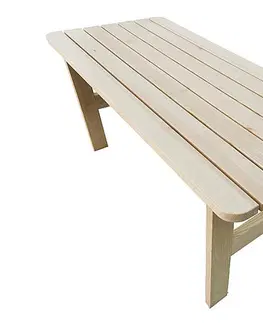 Stolčeky DEOKORK Masívny drevený záhradný stôl z borovice drevo 32 mm (220 cm)