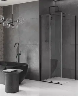 Sprchovacie kúty MEXEN/S - Velár sprchovací kút 100 x 100, transparent, čierna 871-100-100-01-70