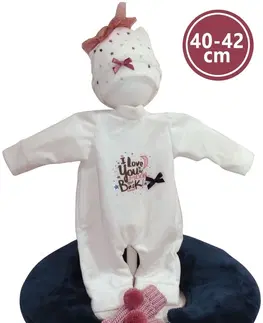 Hračky bábiky LLORENS - M740-50P oblečenie pre bábiku bábätko NEW BORN veľkosti 40-42 cm