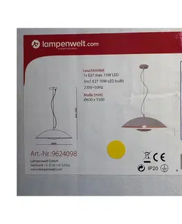 Svietidlá Lampenwelt Lampenwelt - LED RGBW Stmievateľný luster na lanku ARTHUR 1xE27/10W/230V Wi-Fi 