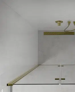 Sprchovacie kúty MEXEN/S - LIMA sprchovací kút 80x100, transparent, zlatá 856-080-100-50-00