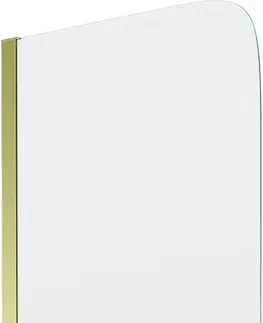 Sprchové dvere MEXEN - Felix 1křídlá vaňová zástena 70 x 140 cm, transparent, zlatá 890-070-001-50-00