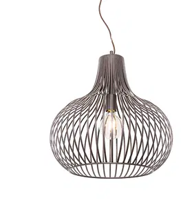 Zavesne lampy Moderné závesné svietidlo hnedé 48 cm - Zafira