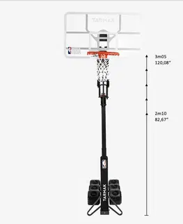 basketbal Basketbalový kôš B900 Box NBA skladací s kolieskom nastaviteľný 2,10-3,05 m