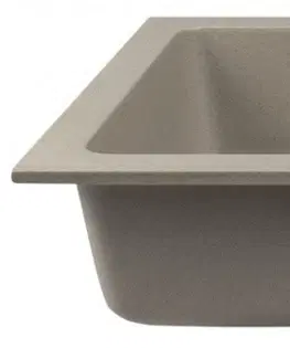Kuchynské drezy SAPHO SAPHO - Dvojdrez granitový, 78x47,5cm, béžová GR2222