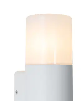 Vonkajsie nastenne svietidla Moderné vonkajšie nástenné svietidlo biele s opálovým tienidlom IP44 - Odense