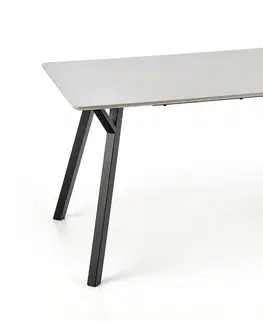 Jedálenské stoly HALMAR Balrog jedálenský stôl svetlosivá / čierna