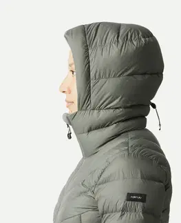 bundy a vesty Dámska páperová bunda MT500 na horskú turistiku s kapucňou do -10 °C