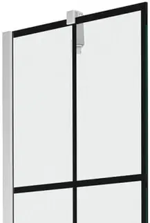 Sprchové dvere MEXEN/S - Next vaňová zástena FIX 50 x 150 cm, čierna dekor, chróm 895-050-000-00-77-01