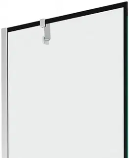 Sprchové dvere MEXEN/S - Next vaňová zástena FIX 70 x 150 cm, čierna dekor, chróm 895-070-000-00-70-01