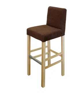 Jedálenské stoličky Barová stolička BARI buk/tmavo hnedá