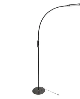 Lampy  LED Stmievateľná stojacia lampa LED/9W/24V čierna + diaľkové ovládanie 
